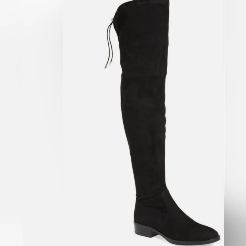 Sam Edelman Paloma Black Faux Suede Over-the-Knee Boots